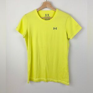 Under Armour Charged Cotton Yellow Short Sleeve Tee Shirt